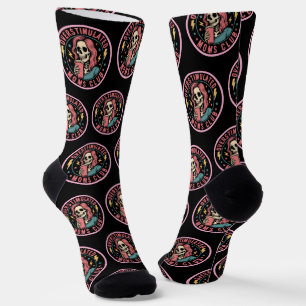 Calcetines Moms Club Skull Desordenado Mamá Vida