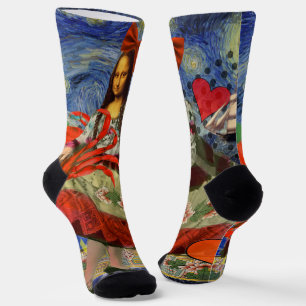 Calcetines Mona Lisa Fun Zodiac Whimsical