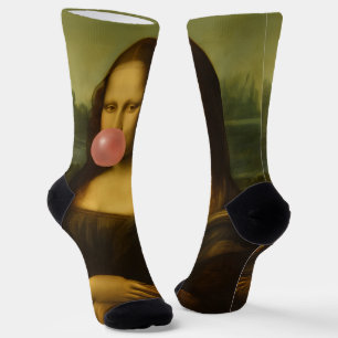 Calcetines Mona Lisa Soplando Goma Rosa