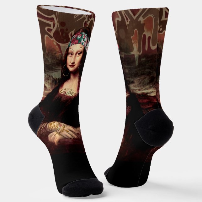 Calcetines Mona mexicana Lisa Chicana Chola (Angular)