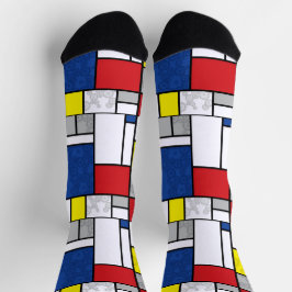 Calcetines Mondrian Retro Círculos Minimalistas De Stijl Mod 