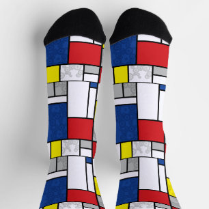Calcetines Mondrian Retro Círculos Minimalistas De Stijl Mod