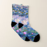 Calcetines Monet - Lilies de agua, 1919,<br><div class="desc">Water Lilies,  1919,  famosa pintura de Claude Monet</div>