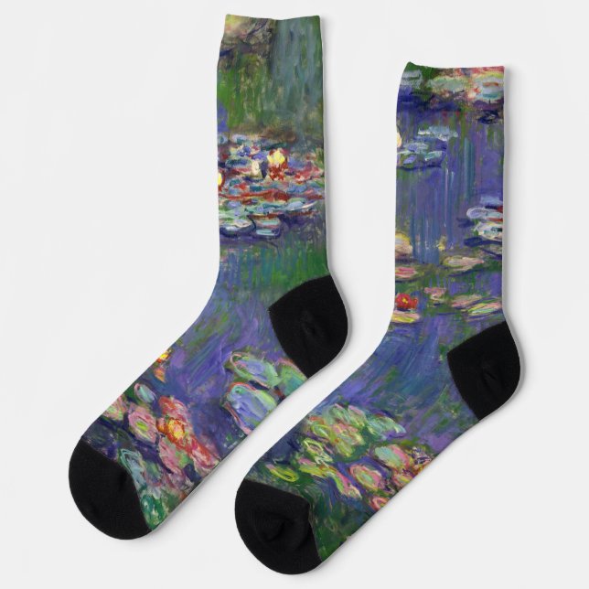 Calcetines Monet Water Lilies Masterpiece Pintura (Izquierda)
