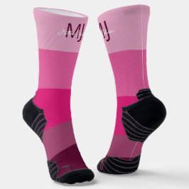 CALCETINES MONOGRAM INICIALES NOMBRE PATRÓN DE LÍNEA GRADIENT