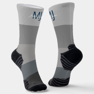 CALCETINES MONOGRAM INITIALMENTE NOMBRE PATRÓN DE LÍNEA GRADI