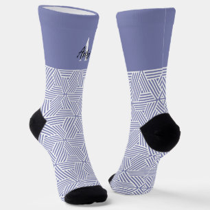 Calcetines Monograma de moda con superposición de nombres de