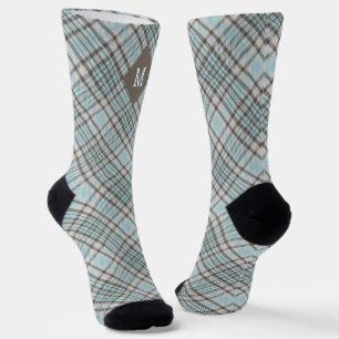 Calcetines Monograma personalizado / Tartán Patrón Mat