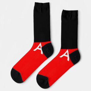 Calcetines Monograma simple añada su letra de nombre man mini