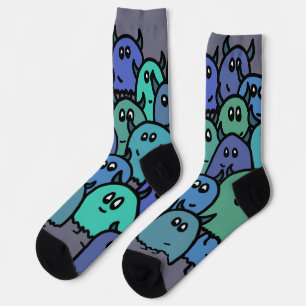 Calcetines Monstruos en azul