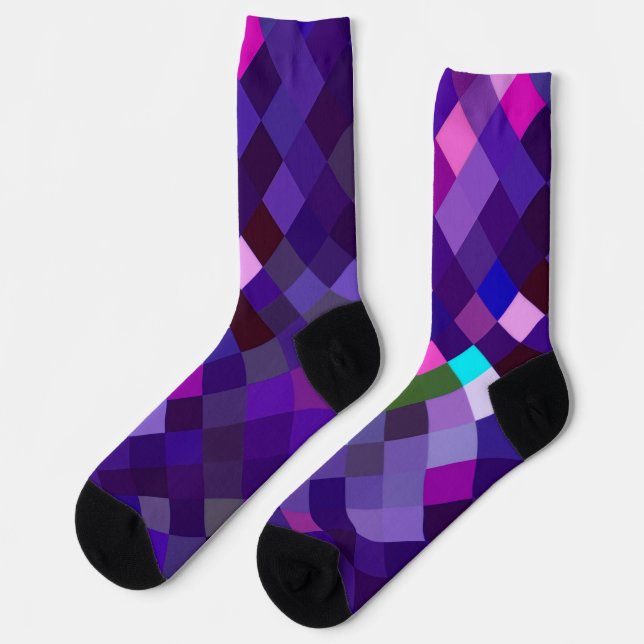 Calcetines Morados Pixelados (Izquierda)