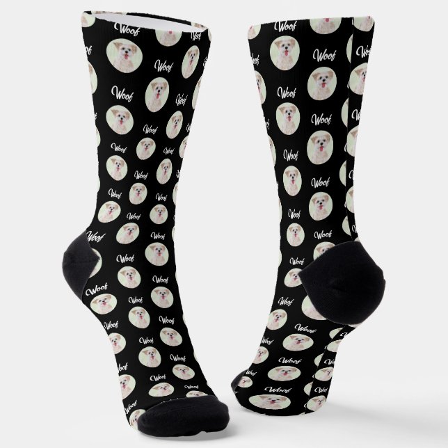Calcetines Morkie Black Socks Round Image (Angular)