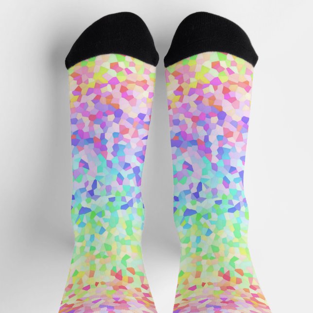 Calcetines Mosaico de arcoiris galopante y ecléctico maximali (Arriba)
