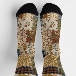 Calcetines Mosaico textil en estilo vintage.