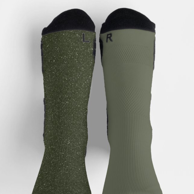 Calcetines Moss Green Duo Crew Socks - Personalizable masculi (Arriba)