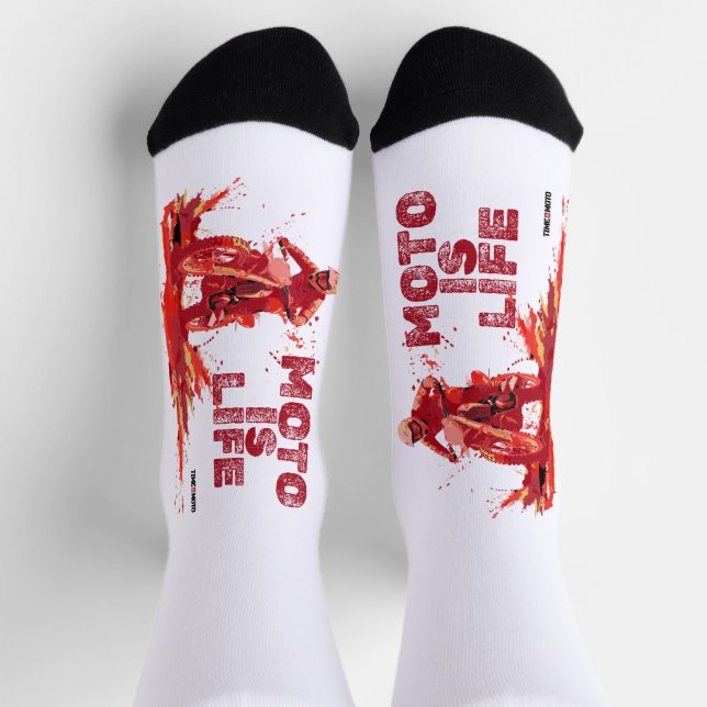 Calcetines Moto Is Life Crew Socks (Arriba)
