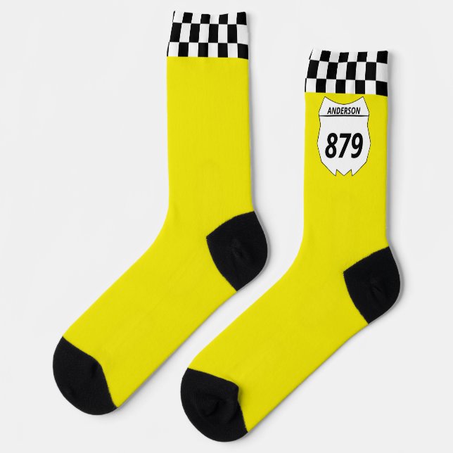 Calcetines Motocross Personalizado Dirt Bike Number Plate on  (Izquierda)