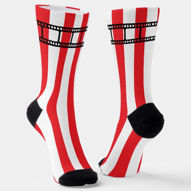Calcetines Movie Theater Cinema Lover Stripes and Clap Board (Angular)