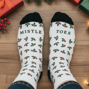 Calcetines Muellecos de Muérdago divertido Muérdago de Navida