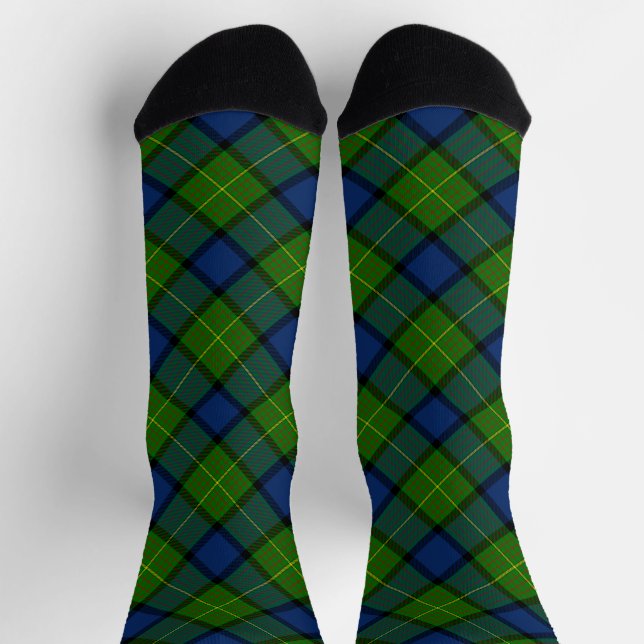 Calcetines Muir Moore tartan color azul (Arriba)