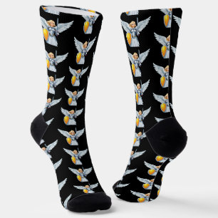 Calcetines Mujer linda Ángeles con alas abiertas