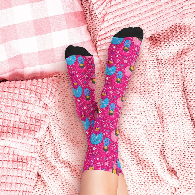 Calcetines Muñecas japonesas - Patrón kokeshi (Subido por el creador)