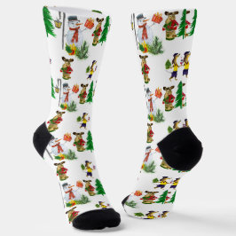Calcetines Muñecos de Nieve Y Animales de Navidad