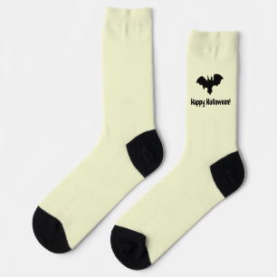 Calcetines Murciélago volador sobre amarillo - Feliz Hallowee