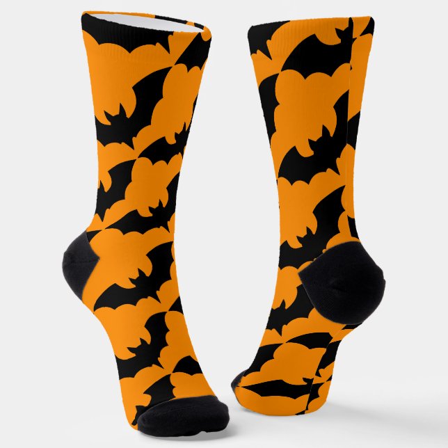 Calcetines Murciélagos de Halloween Gráficos Dementes (Angular)