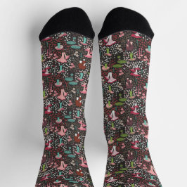 Calcetines Mushroom retro rosado