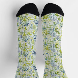 Calcetines Mushroom retro verde