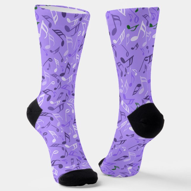 Calcetines Music Notes Purple (Angular)