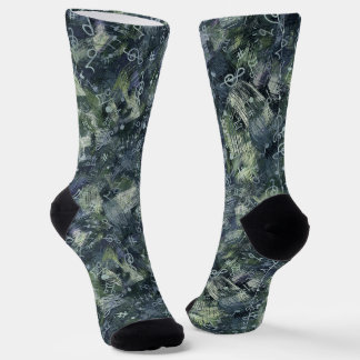 Calcetines Music Treble Clef and Notes Resumen Pattern