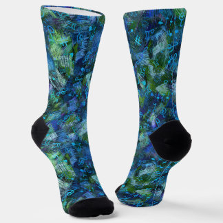 Calcetines Music Treble Clef and Notes Resumen Pattern