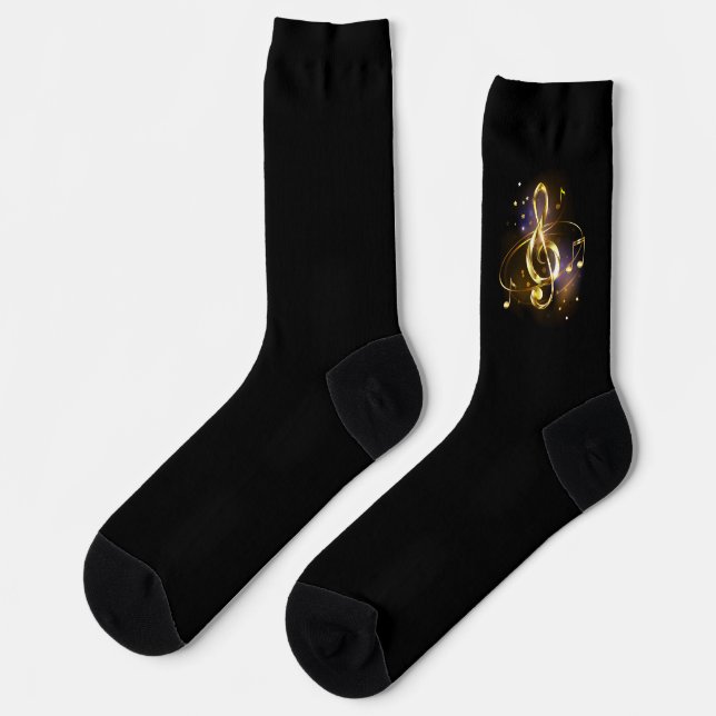 Calcetines Música de Clef de Triplete de Oro (Izquierda)