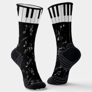 Calcetines Música Negra Y Blanca