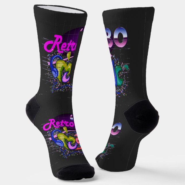 Calcetines Música retro vintage de estilo (Angular)