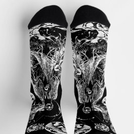 Calcetines My Super Halloween black and white