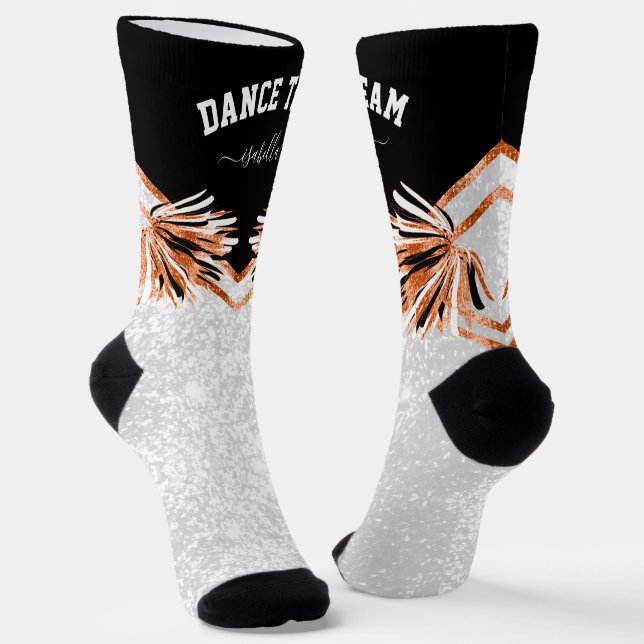 Calcetines Nacido para alentar/bailar - zócalos Naranjas (Angular)