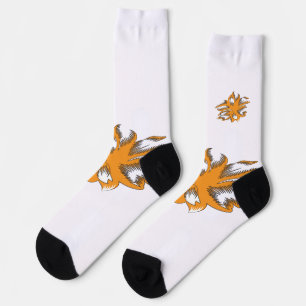 Calcetines Naranja amarillento, decorativo amarillo anaranjad