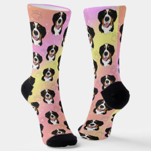 Calcetines Naranja amarillo rosado del perro de montaña de Be