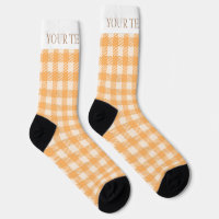 Naranja de melocotón divertido gingham prepaid pla