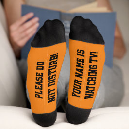 Calcetines NARANJA de sockets de mensajes PERSONALIZADOS