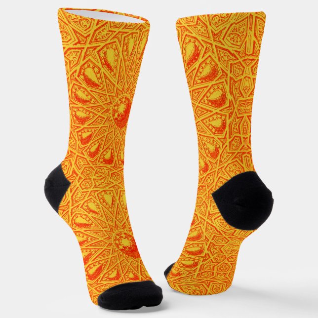 calcetines naranja estampado abstracto  (Angular)