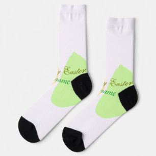 Calcetines Naranja huevo verde feliz Pascua añada mensaje de 