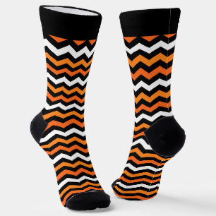 Calcetines Naranja pelado y Halloween negro