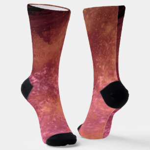 Calcetines Naranja rosado Nubes de tormenta oscura