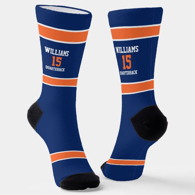 Calcetines Naranja y azul marino (Angular)