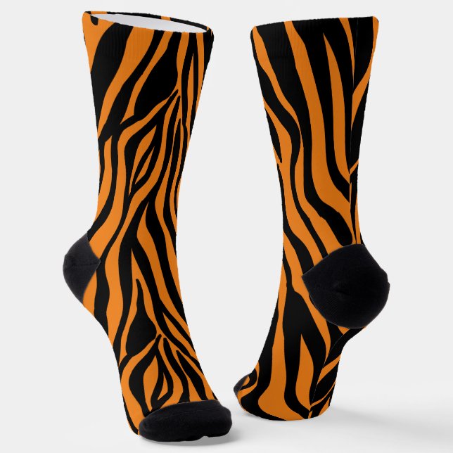 Calcetines Naranja y banda de cebra negra (Angular)
