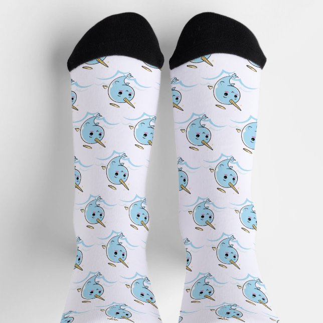Calcetines Narwhal Angel Cutie (Arriba)